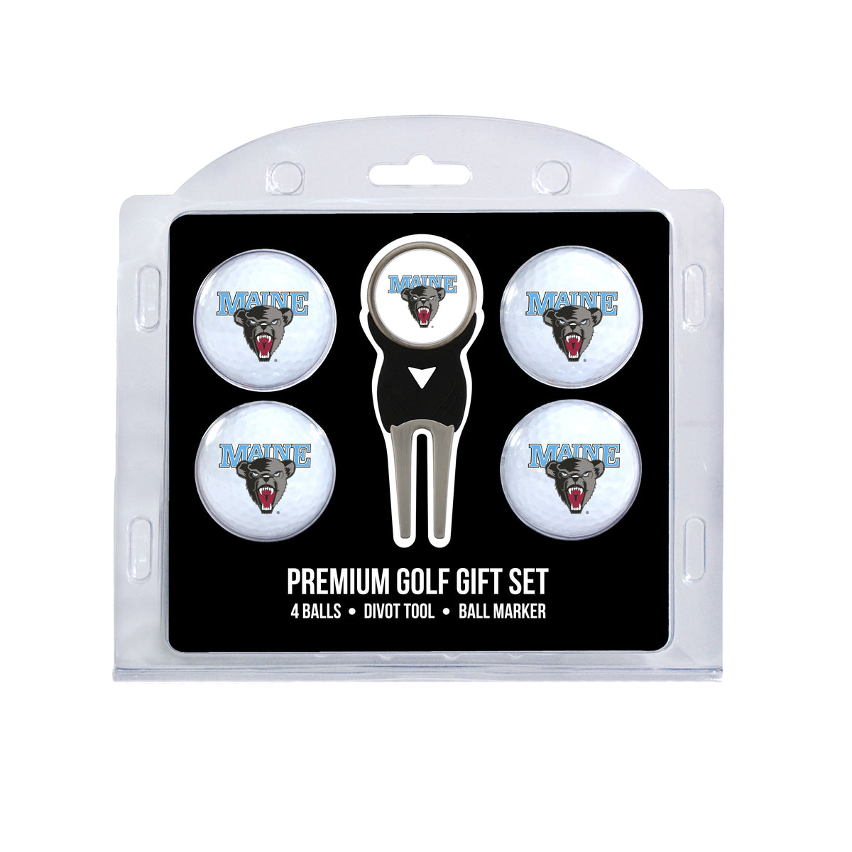 Maine Black Bears 4-Ball Golf Gift Set