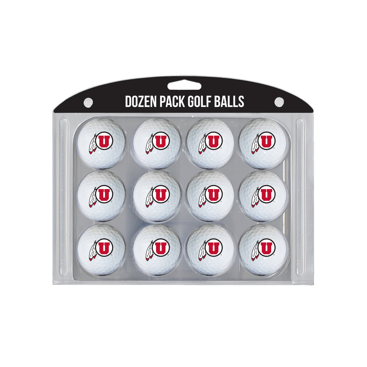 Utah Utes logo golf balls, 12 pack