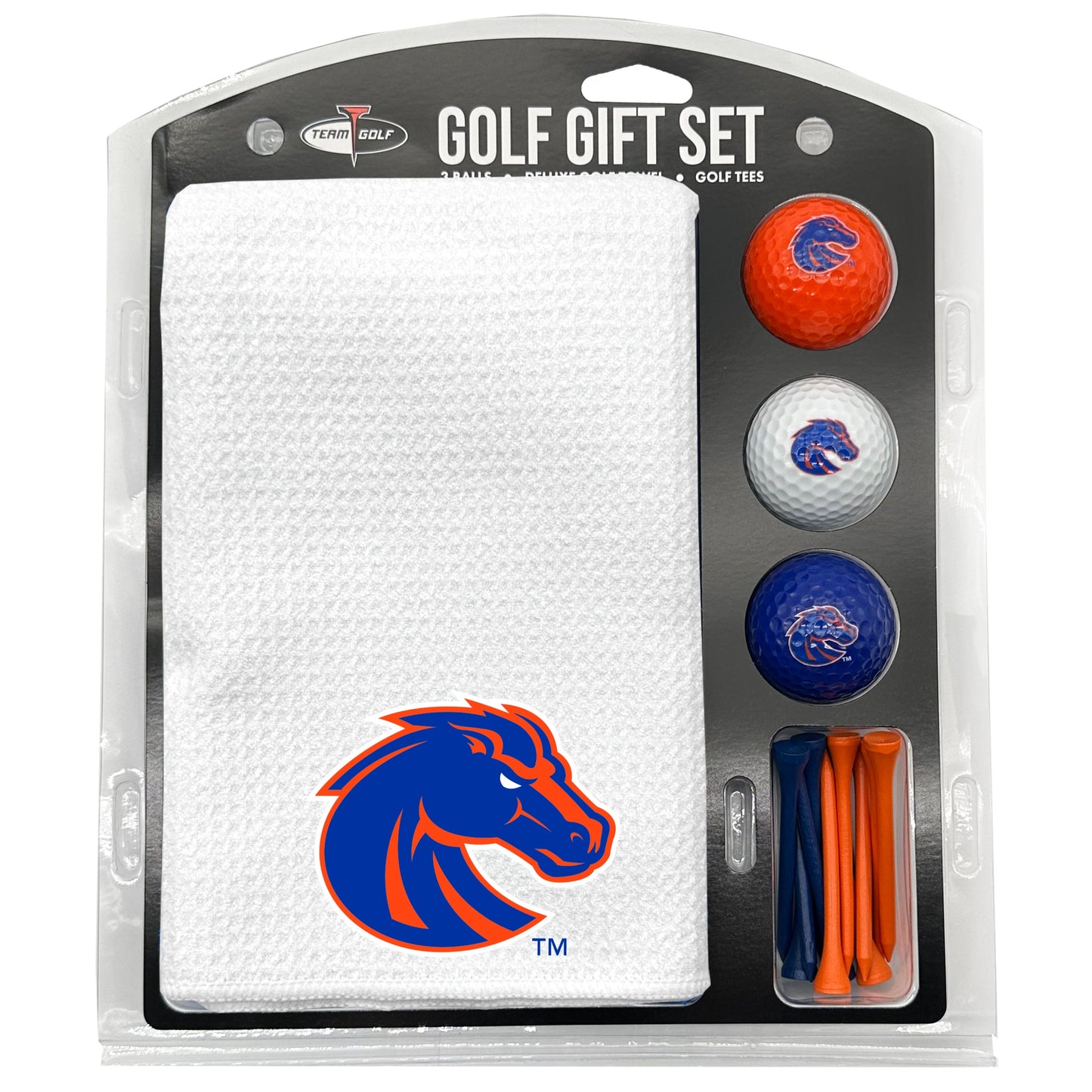 Boise State Broncos White Microfiber Towel Golf Gift Set - Club Rehab