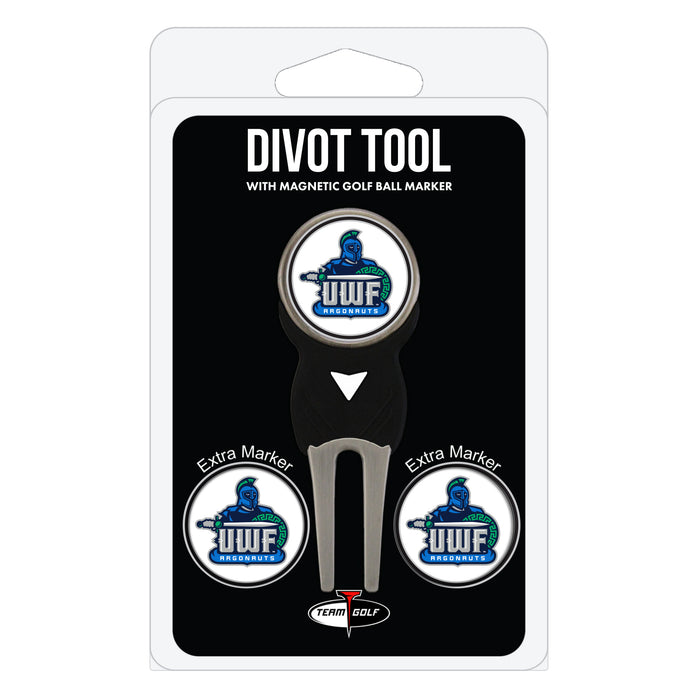 West Florida Argonauts divot repair tool and three ball markers