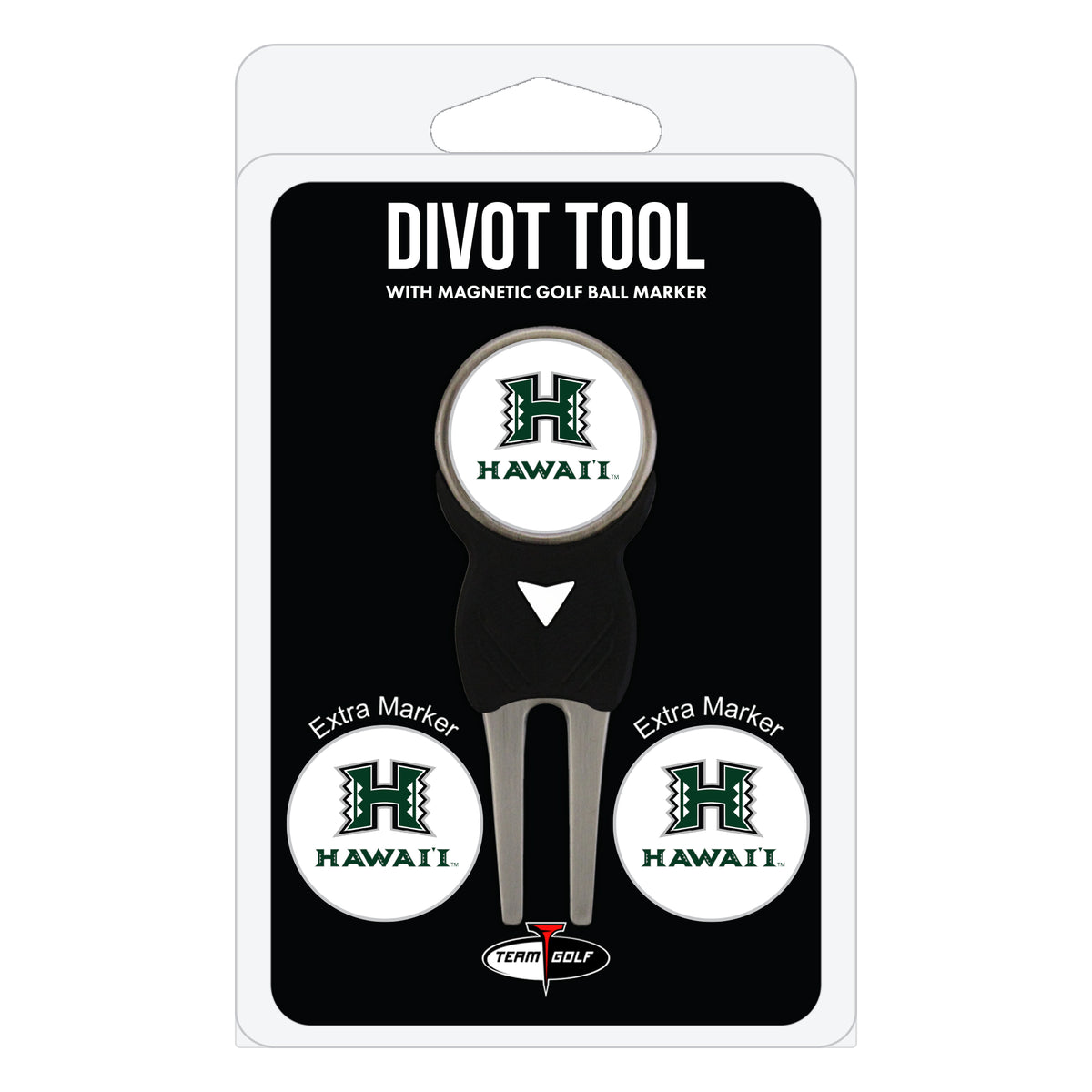 Hawaii Rainbow Warriors divot repair tool and three ball markers