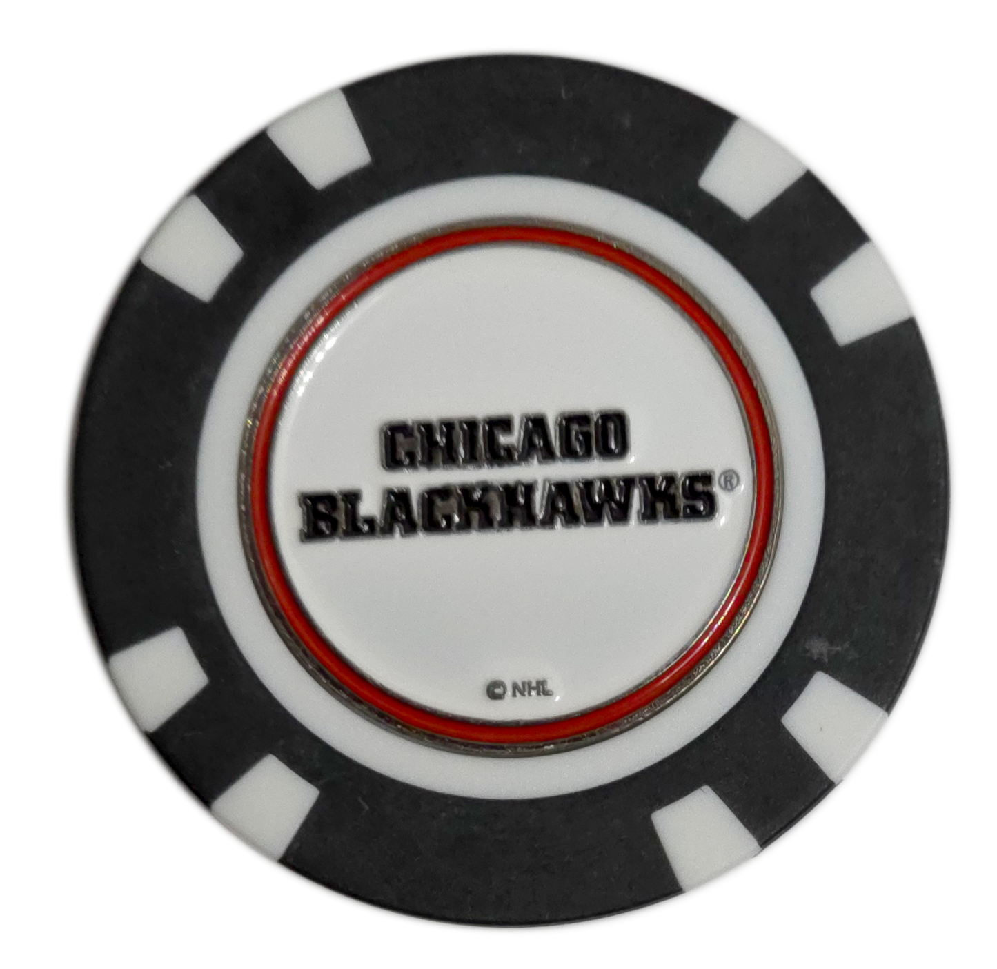 Officially Licensed Chicago Blackhawks Poker Chip Golf Ball Marker