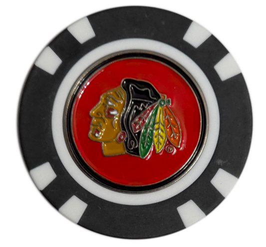Officially Licensed Chicago Blackhawks Poker Chip Golf Ball Marker