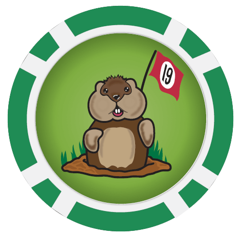 Dancing Gopher Poker Chip Ball Marker