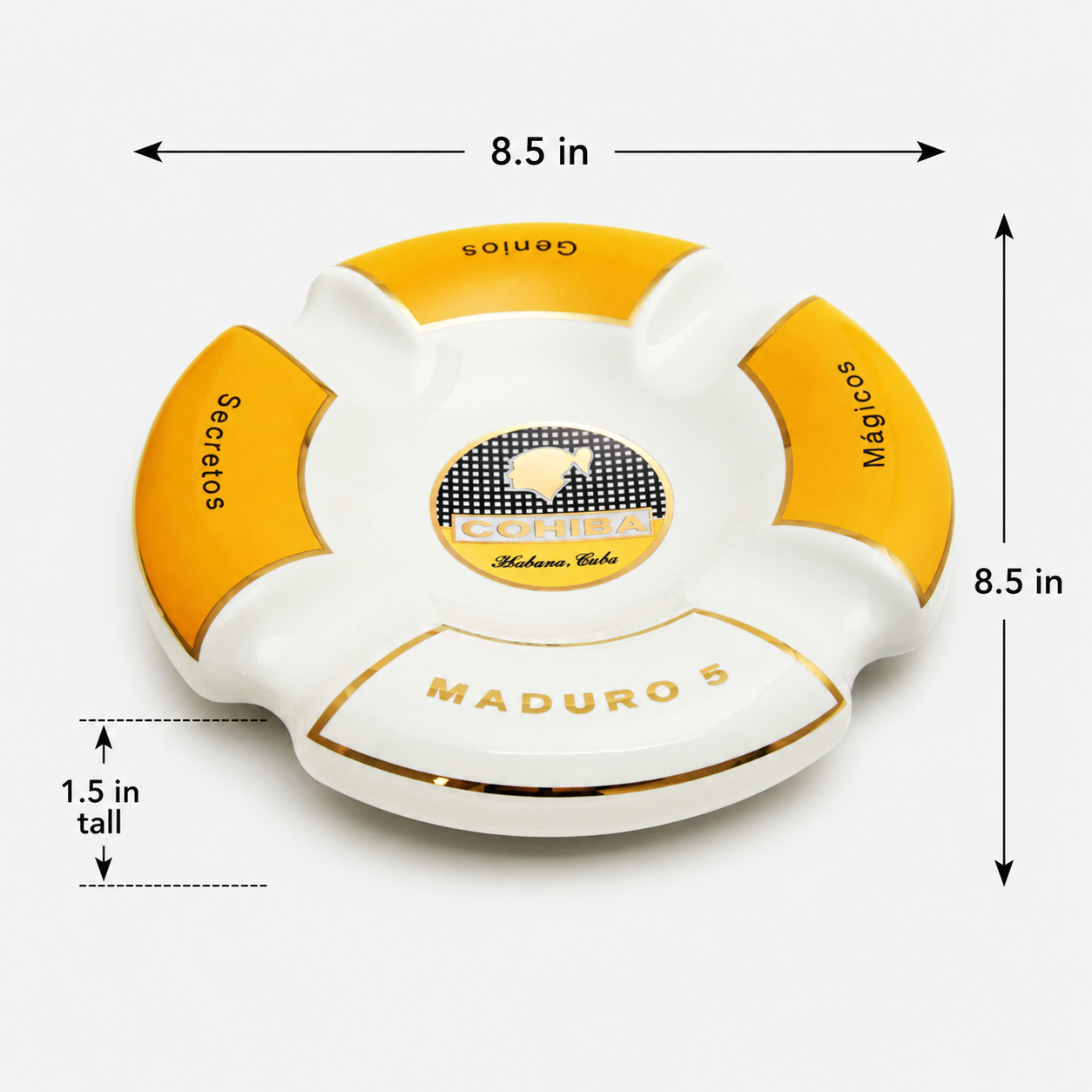 Maduro 5 Round Ceramic Cigar Ashtray