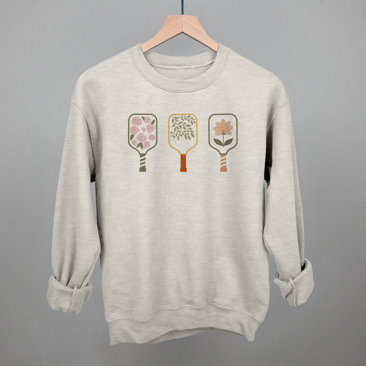 Floral Pickleball Paddles Graphic Tees & Sweatshirts - product detail 10