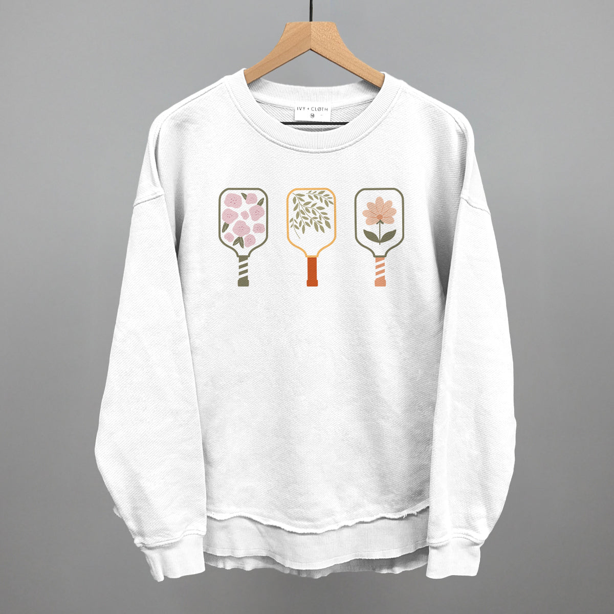 Floral Pickleball Paddles Graphic Tees & Sweatshirts - product detail 6