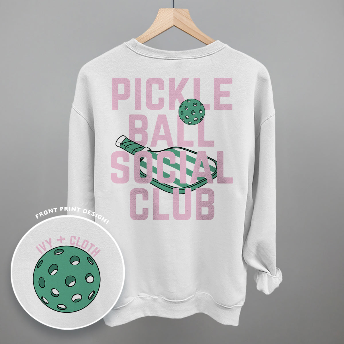 Pickleball Social Club Pink & Green Back-Print Apparel - product detail 2