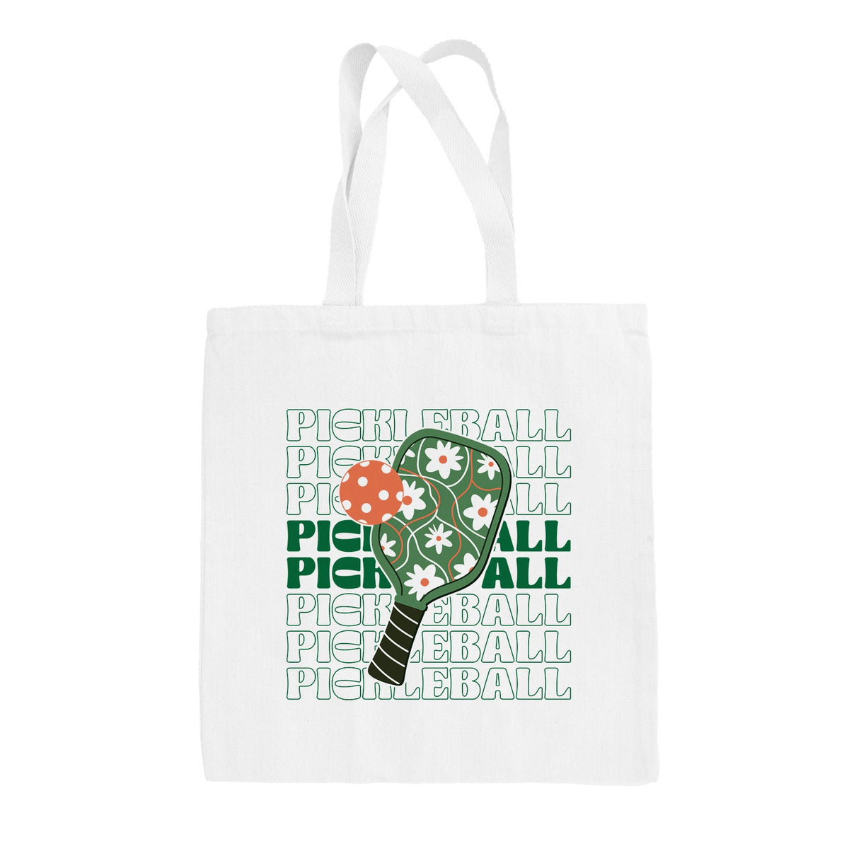 Pickleball Floral Tote Bag - product detail 2
