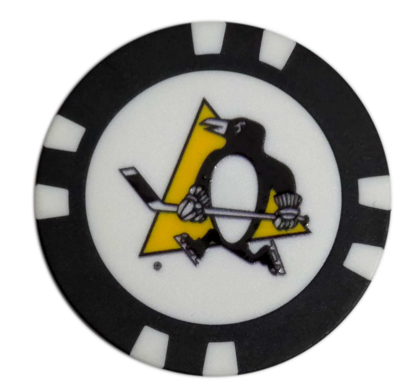 Officially Licensed Pittsburgh Penguins Poker Chip Golf Ball Marker
