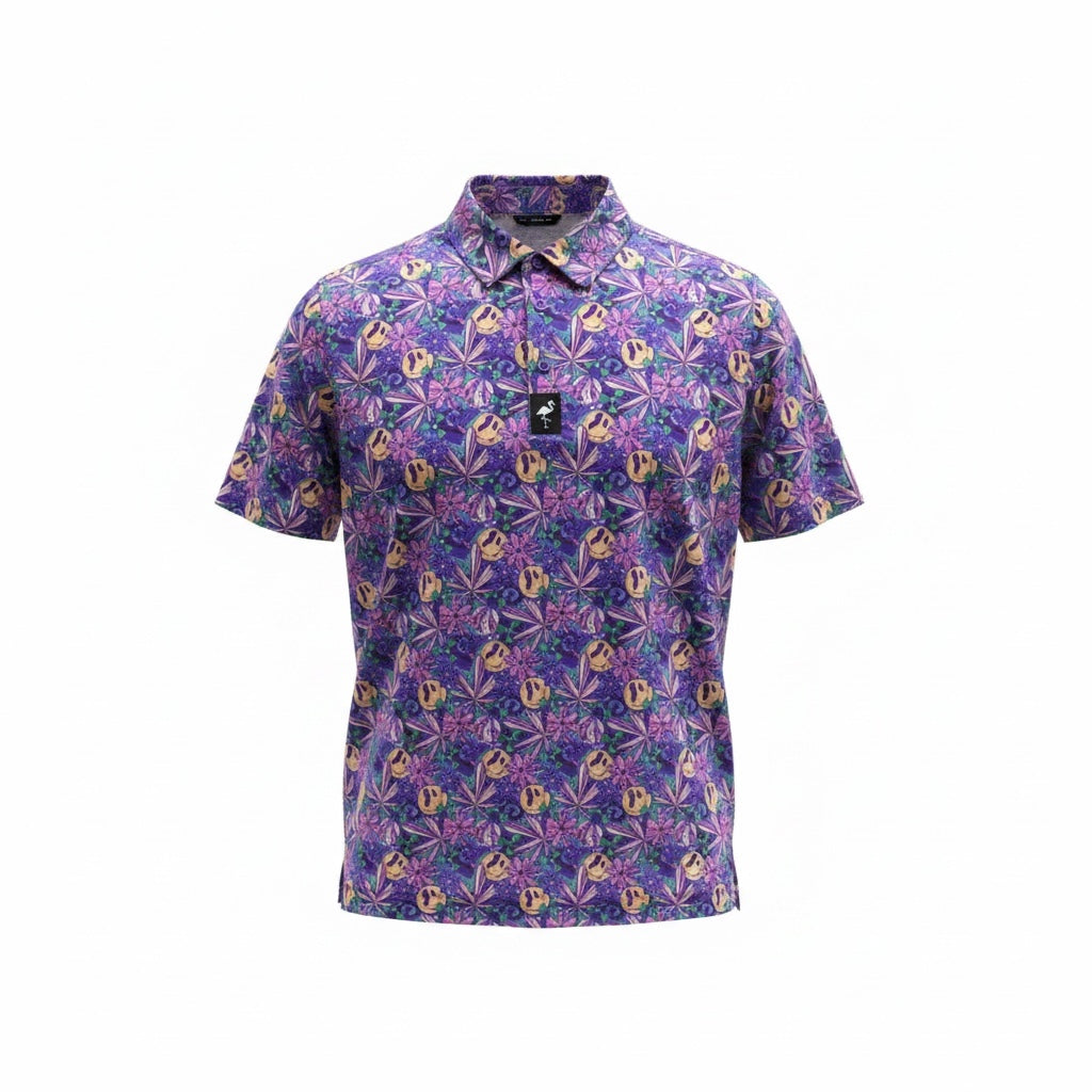 Men's Purple Haze Golf Polo | Moisture-Wicking Performance Stretch Golf Shirt