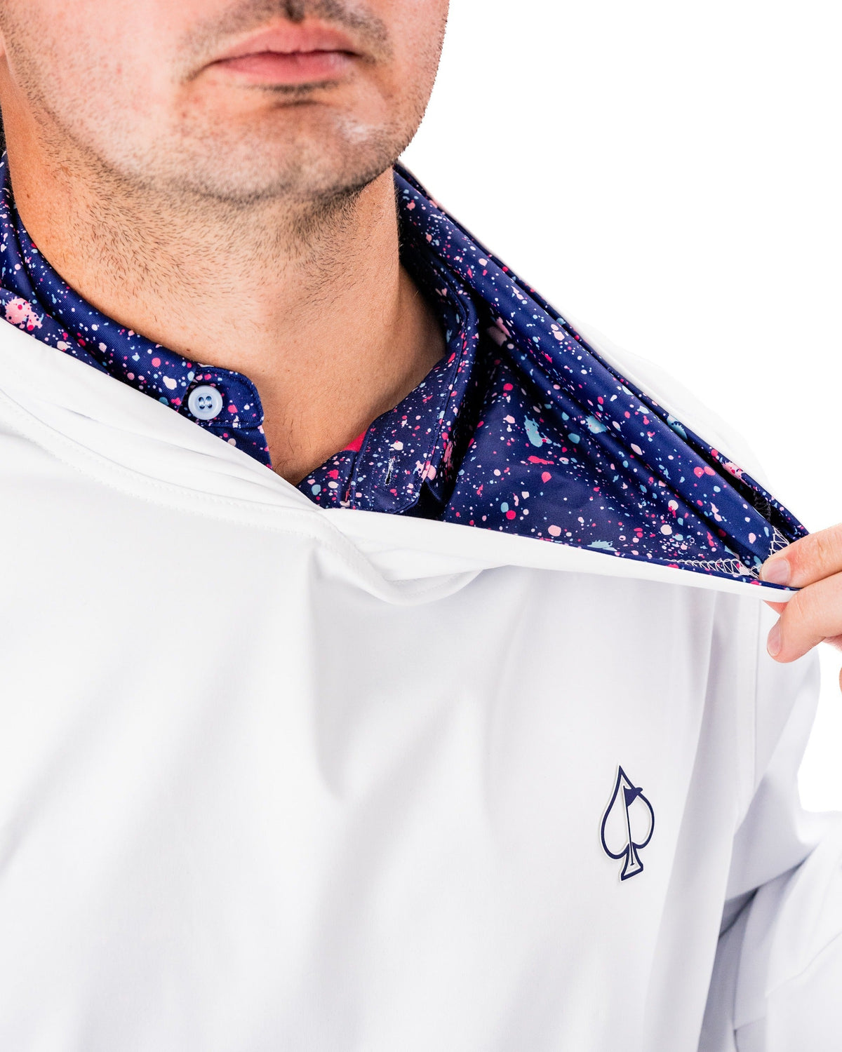 Performance Golf Hoodie - Blue Splatter