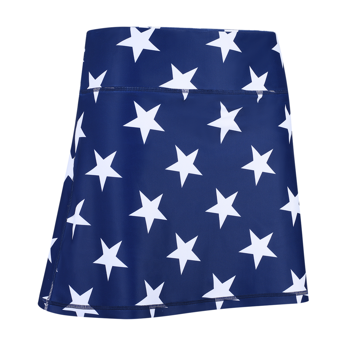 ReadyGOLF All Star women’s golf skort with white stars on navy