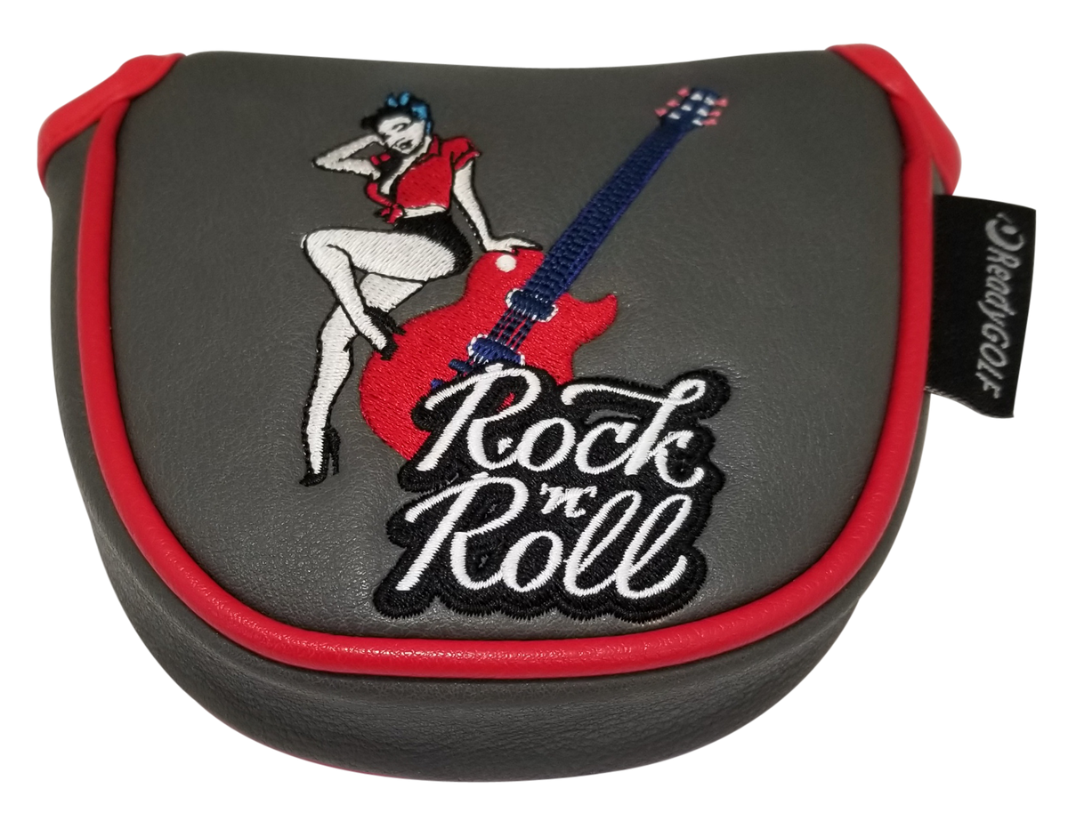 Rock 'N' Roll Embroidered Mallet Putter Cover by ReadyGOLF