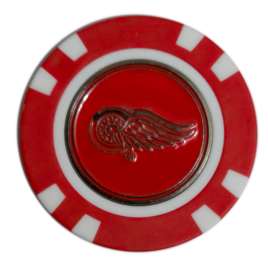 Officially Licensed Detroit Red Wings Poker Chip Golf Ball Marker