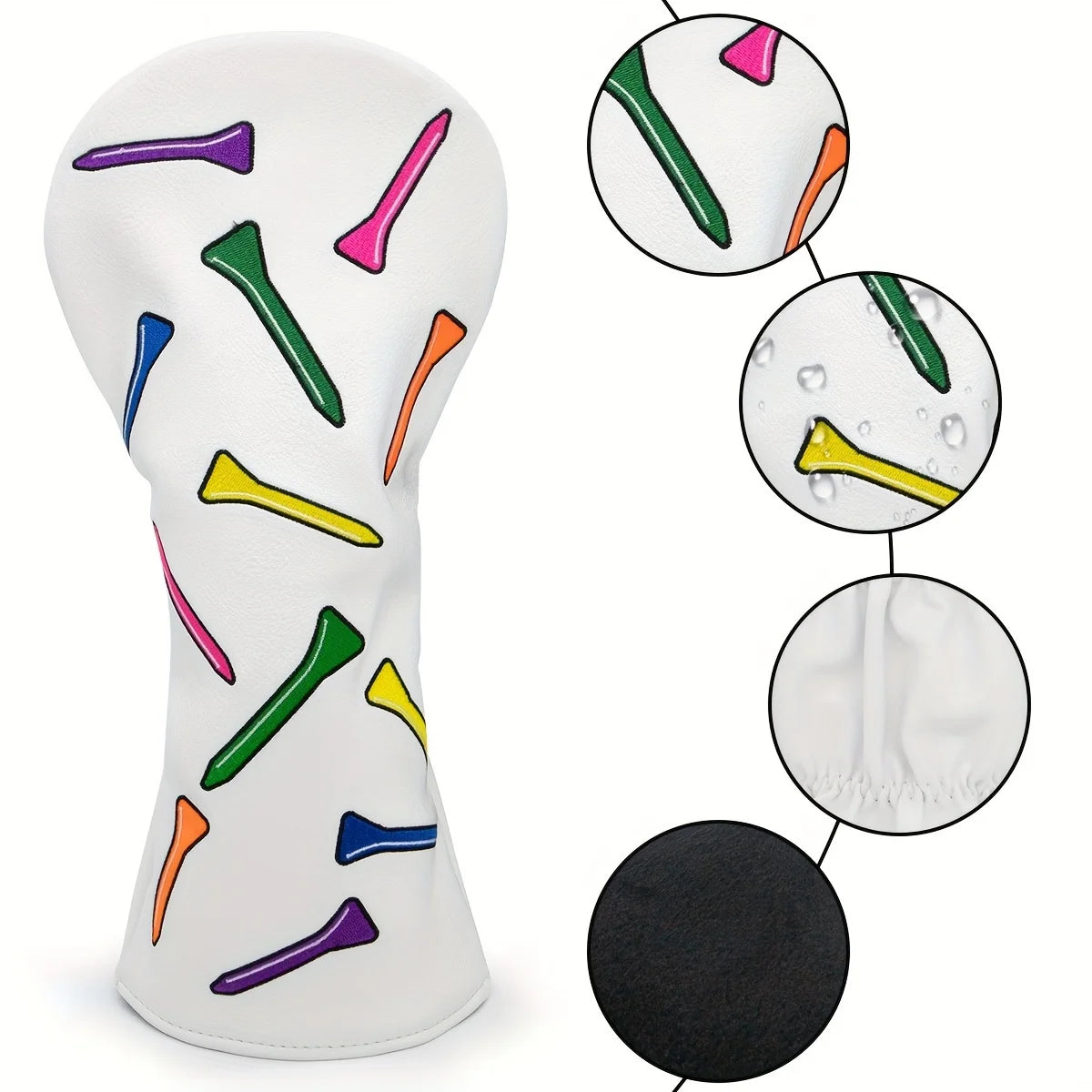 Neon Tees PU Leather Golf Head Covers