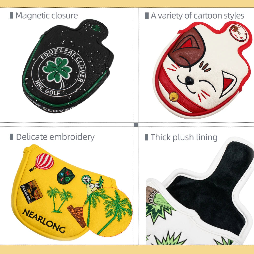 Golf Mallet Putter Covers Magnetic
