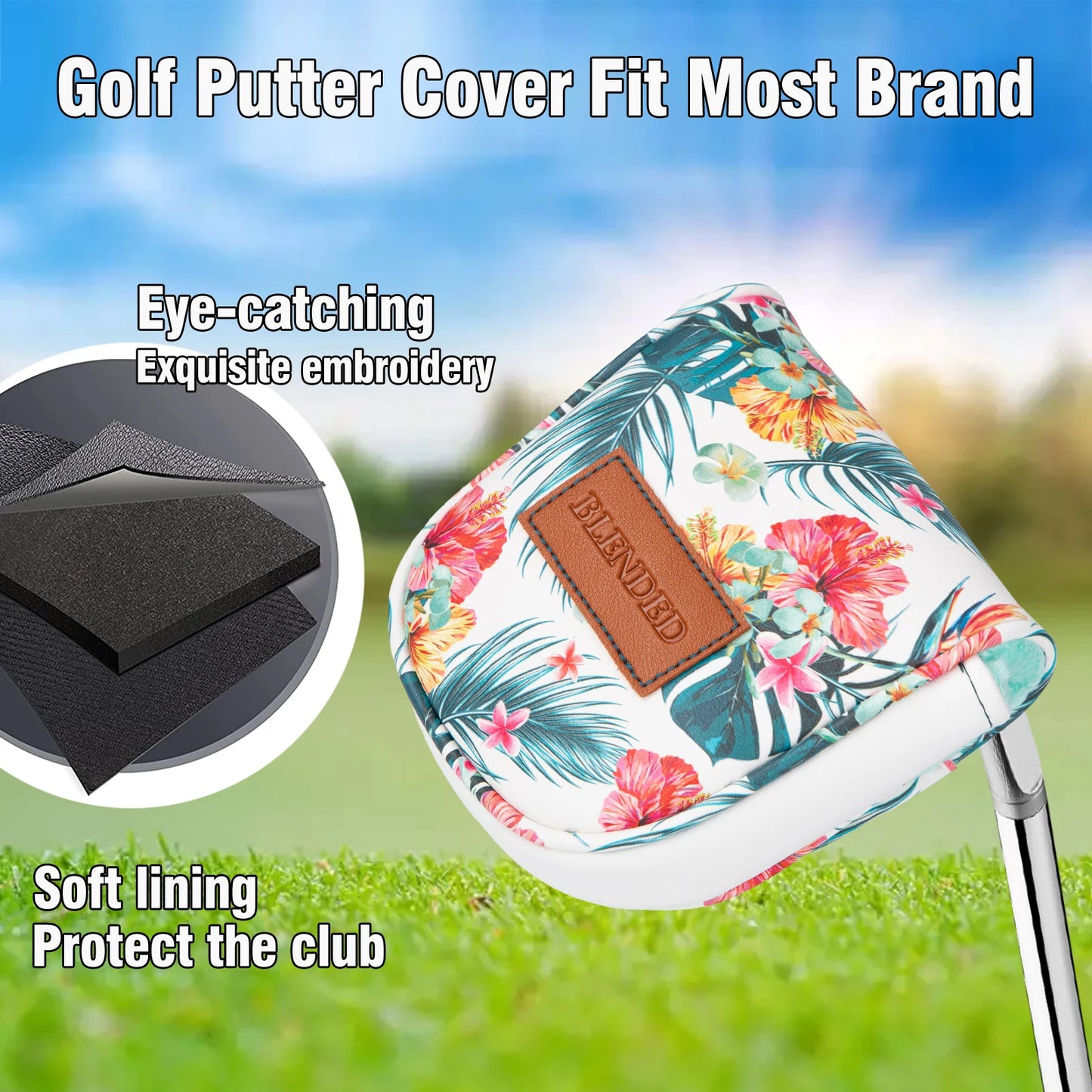 Golf Headcover For DF3 Mallet Putter Center Shaft