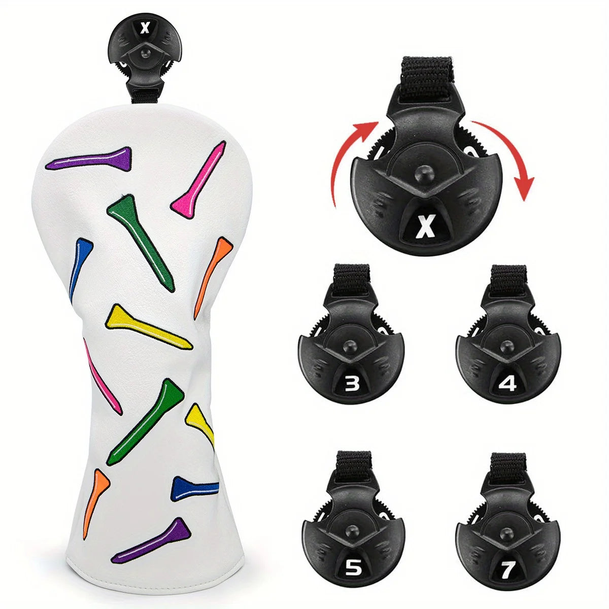 Neon Tees PU Leather Golf Head Covers