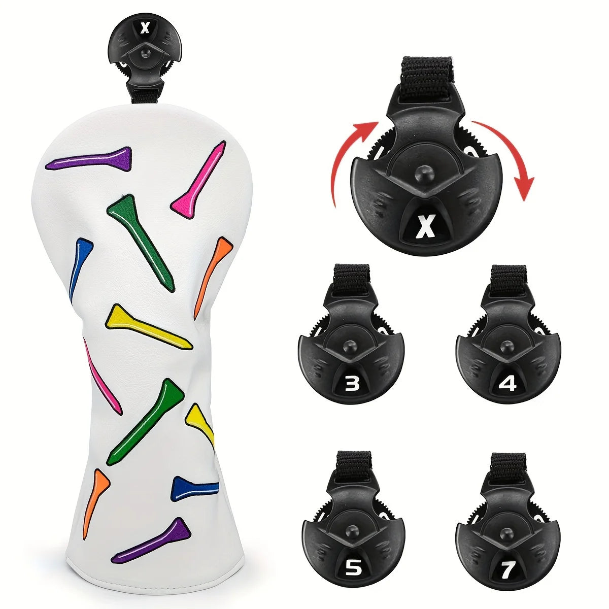 Neon Tees PU Leather Golf Head Covers