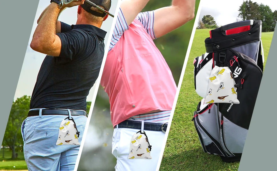 Drawstring Golf Pouch – Gilmore, Clover & Bird Series