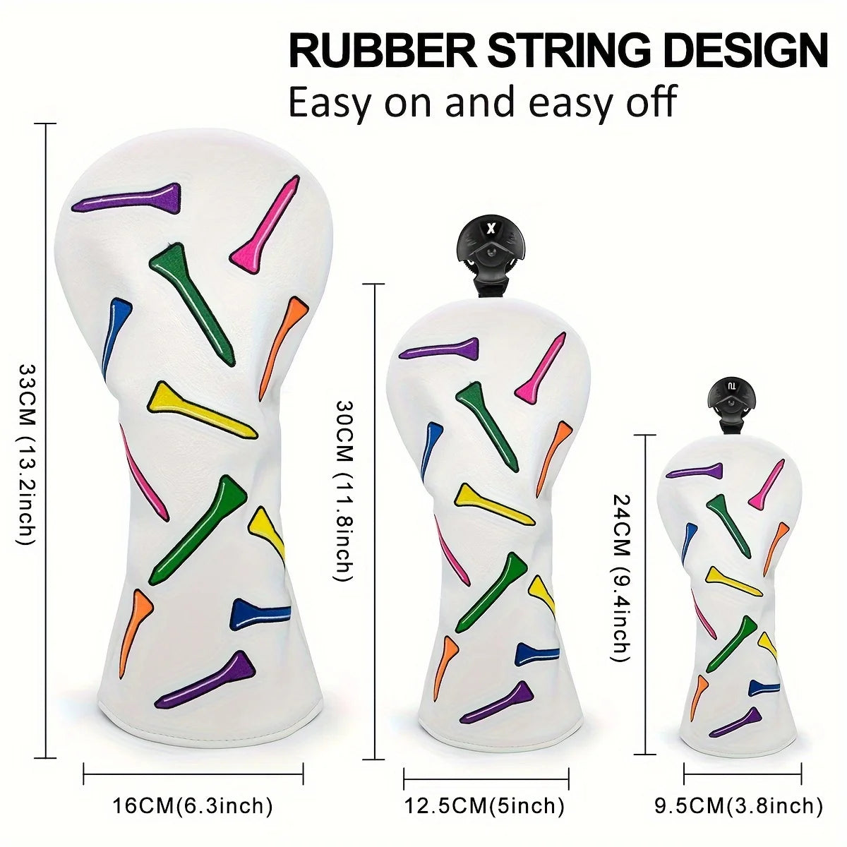 Neon Tees PU Leather Golf Head Covers