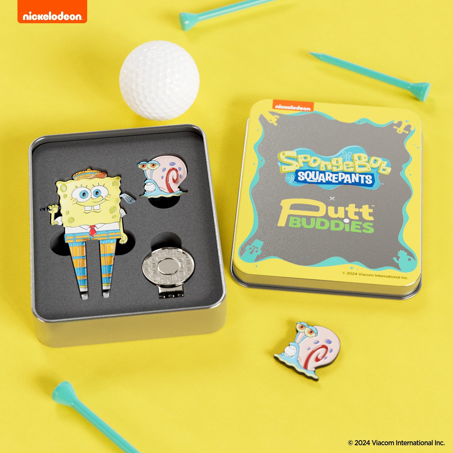 Golfing SpongeBob Divot Tool with Gary Ball Marker