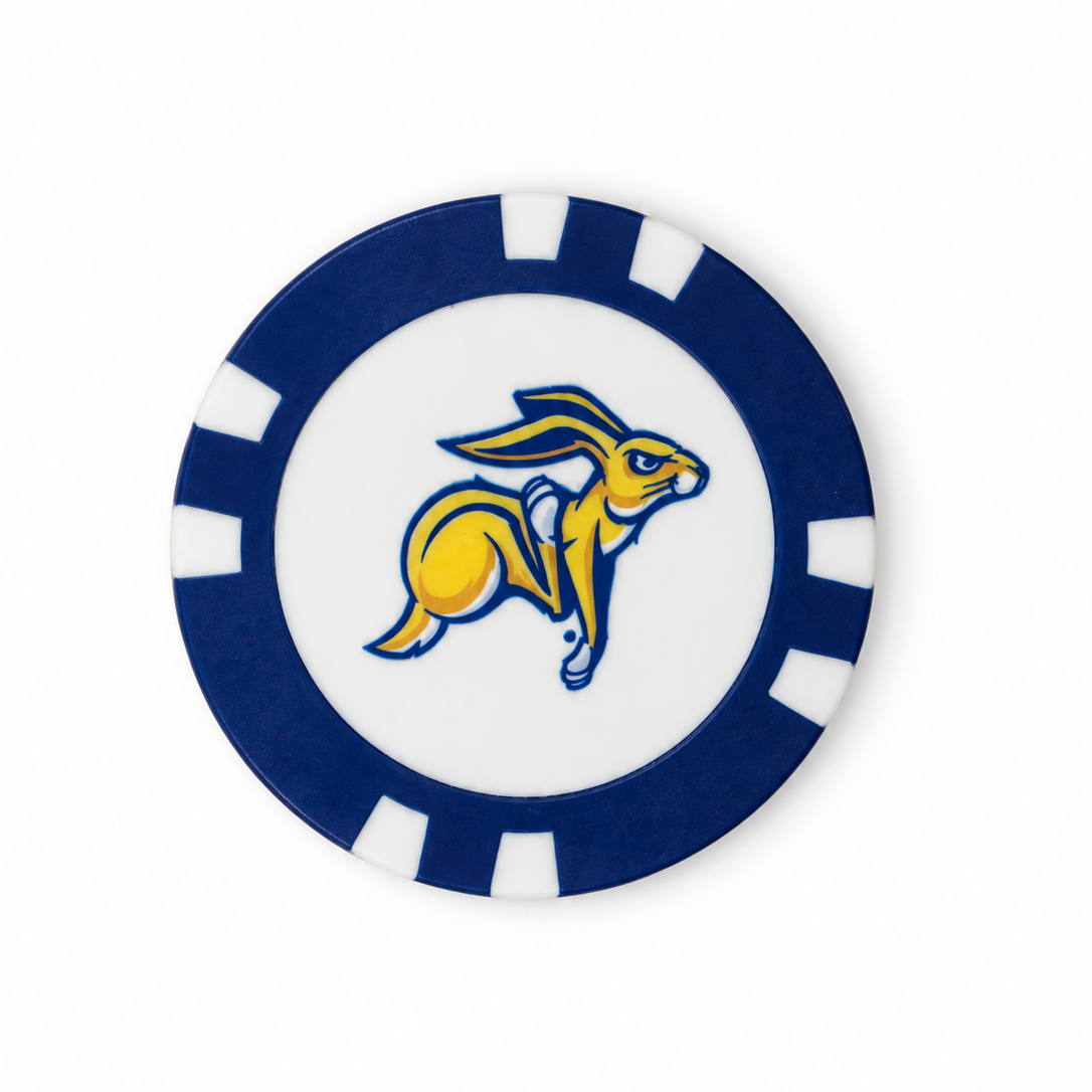 South Dakota State Jackrabbits poker chip alternate mascot side