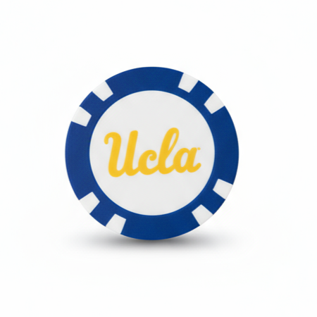 UCLA logo on a blue circular background