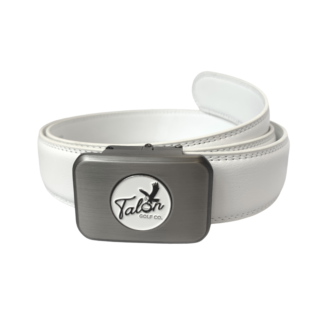 White Talon Ratchet Belt with Magnetic Ball Marker