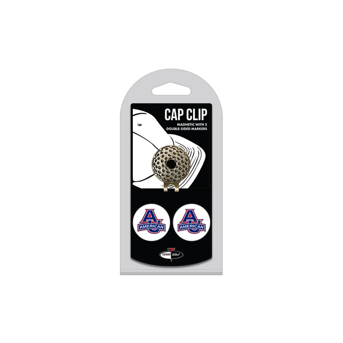 AMERICAN hat clip with two golf ball markers