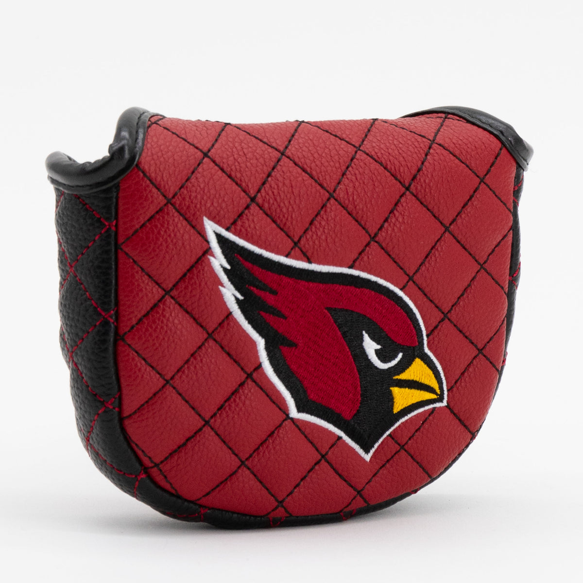 Arizona Cardinals Solid Mallet Putter quilted headcover, angled view
