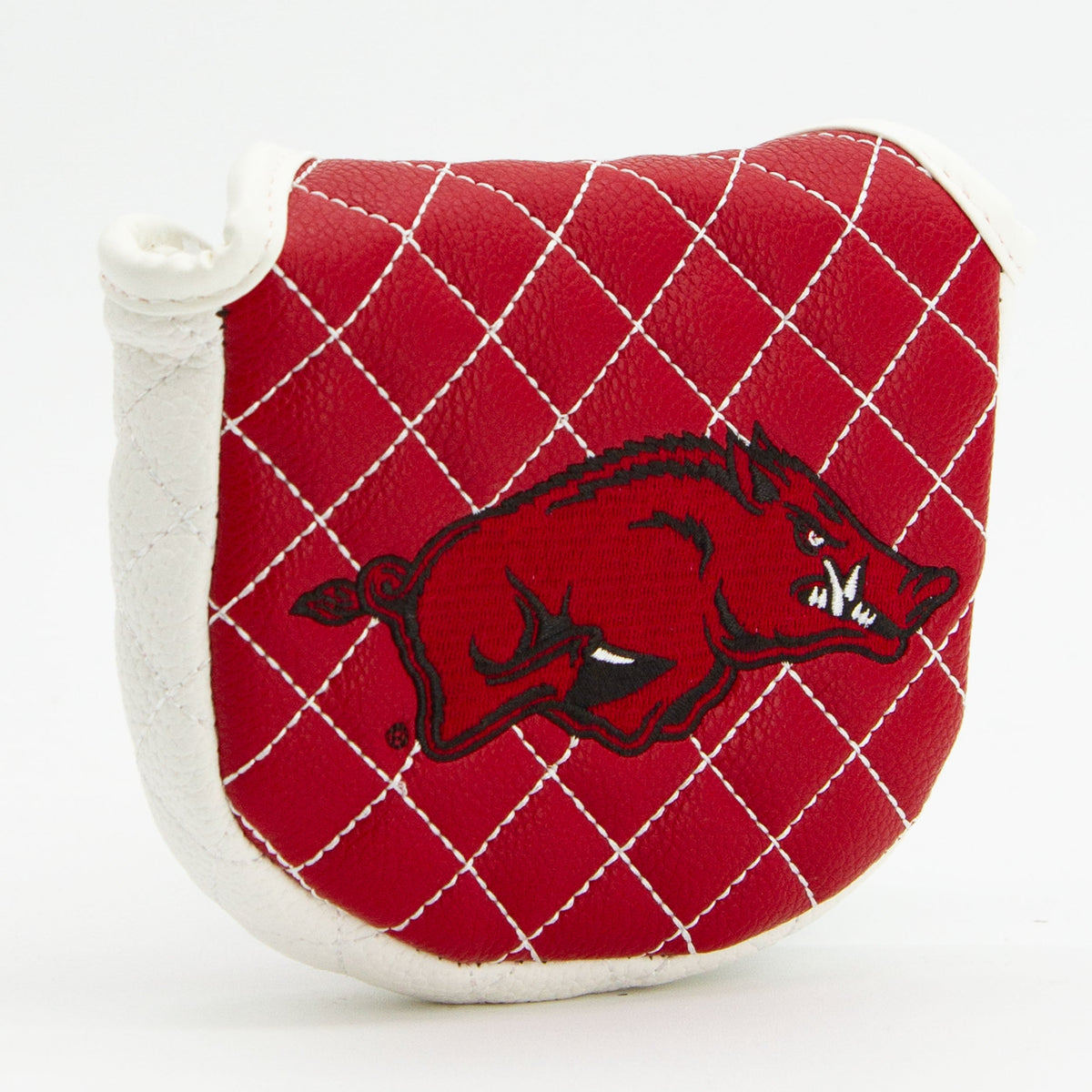Arkansas Razorbacks solid quilted mallet putter golf headcover alternate view