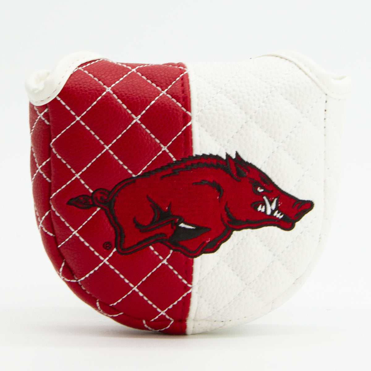 Arkansas Razorbacks Split Quilted Mallet Putter Cover, front view