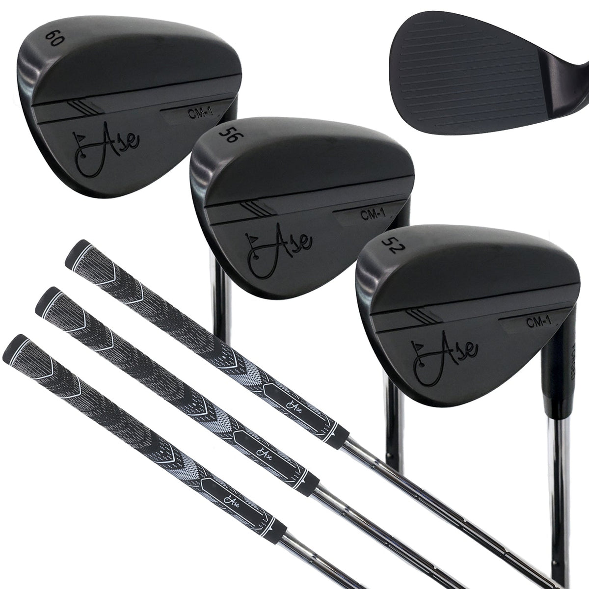 Ase BLACKOUT 3 - Piece Wedge Set (52,56,60) - Right Stiff - Club Rehab