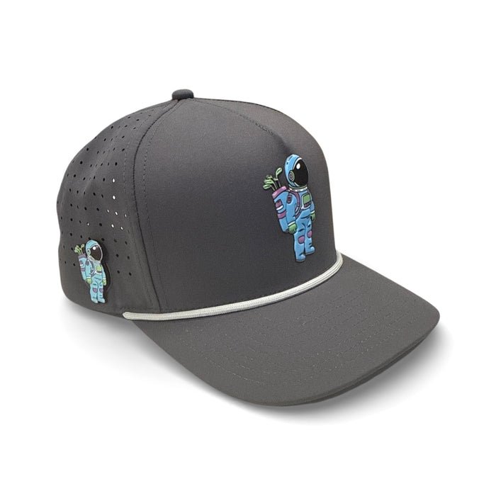 Astronaut Walker Golf Hat | Snapback Cap | Built - in Magnetic Ball Marker Holder + Marker Included | Adjustable Gray - Club Rehab