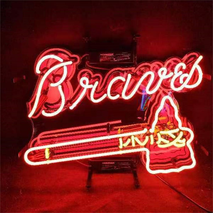 Atlanta Braves Baseball Logo Neon Signs Light - Club Rehab