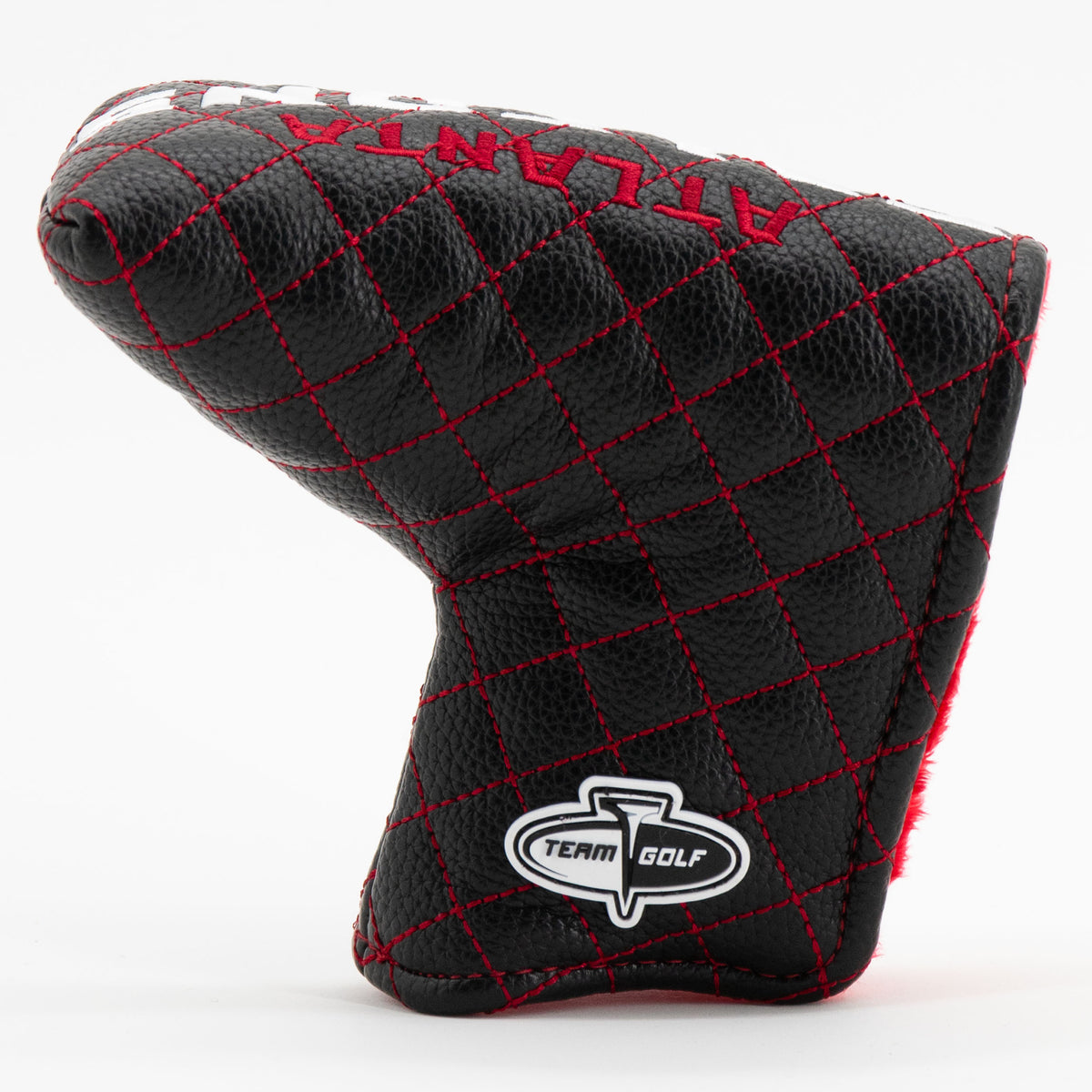 Atlanta Falcons Solid Blade Putter quilted headcover, back view