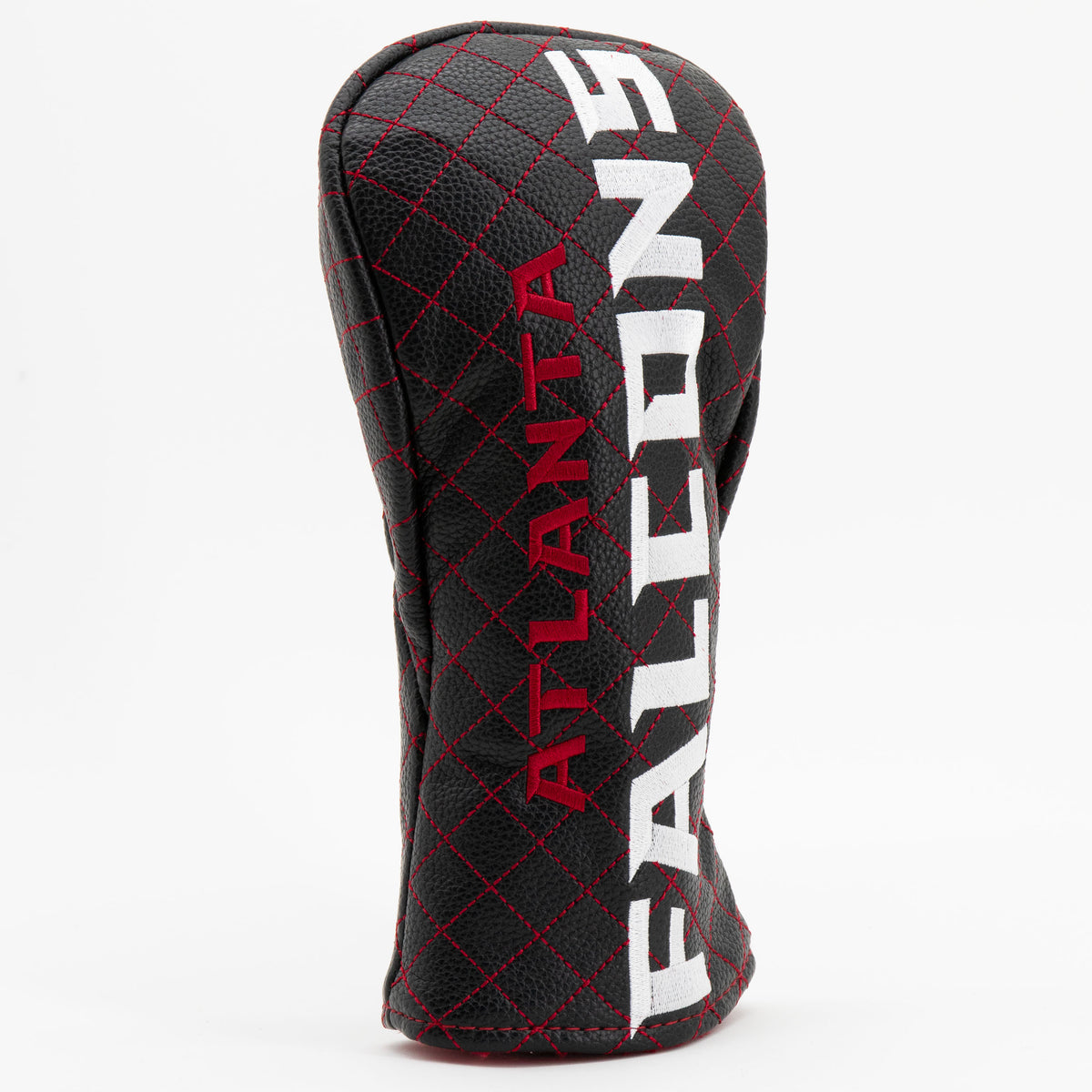 Atlanta Falcons Solid Quilted Fairway Headcover, angled view