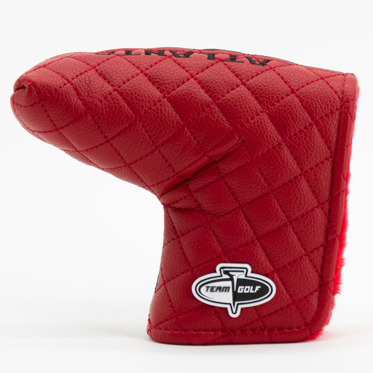 Atlanta Falcons Split Quilted Blade Putter Cover, back view