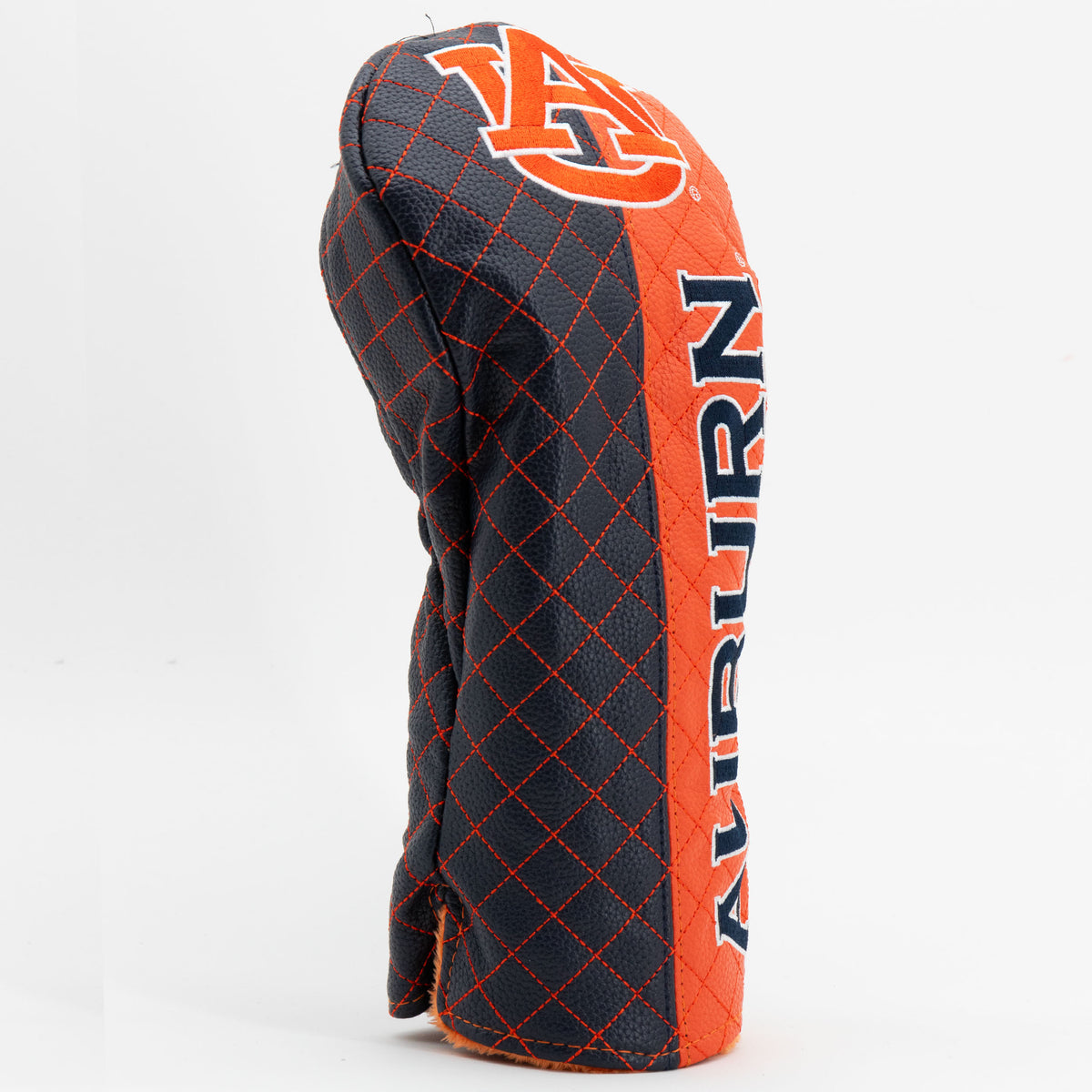 Auburn Tigers Split Quilted Driver Headcover, angled view