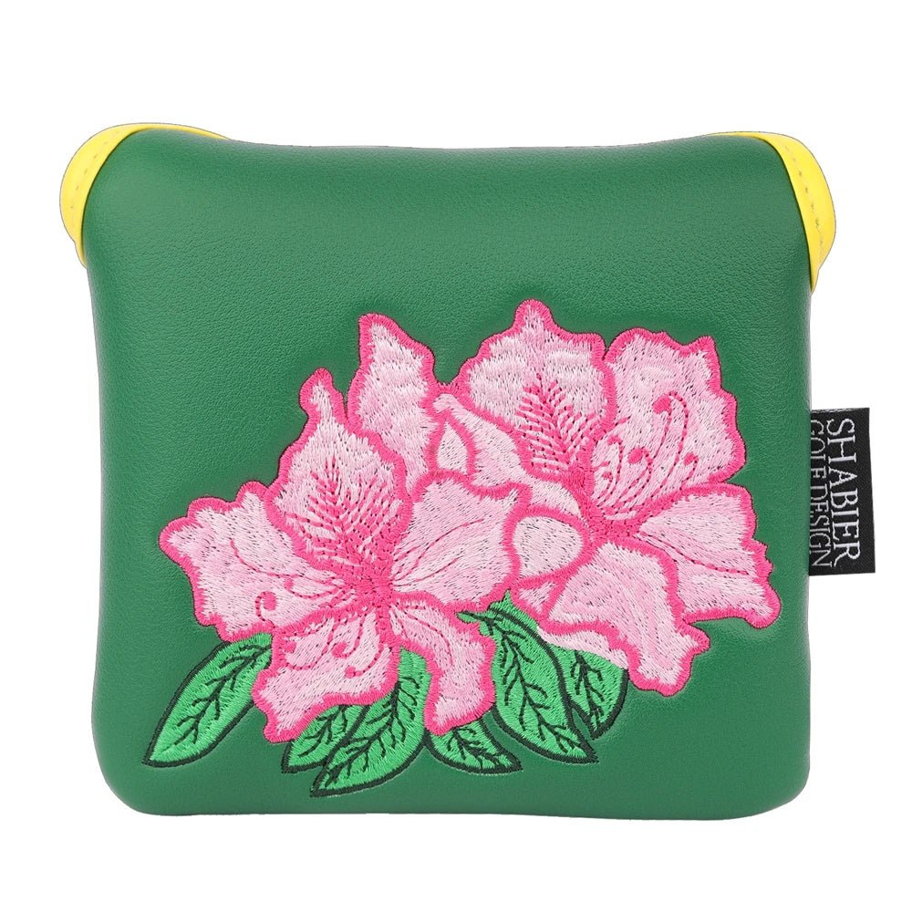Azalea Bloom Mallet Putter Cover – Leather Edition - Green - Club Rehab