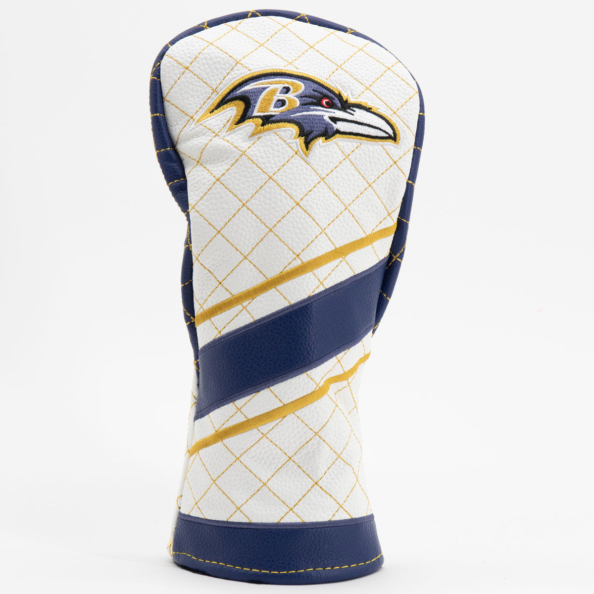 Baltimore Ravens Striped Quilted Fairway Headcover, front view