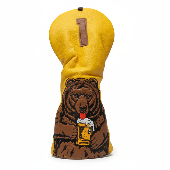 Beer Drinking Bear Headcover - Driver - Club Rehab