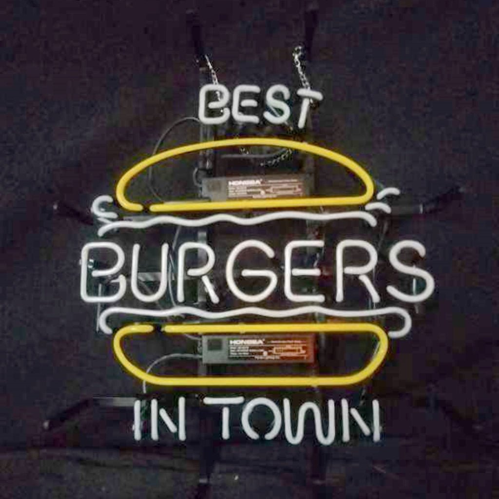Best Burgers in Town Neon Signs - Club Rehab