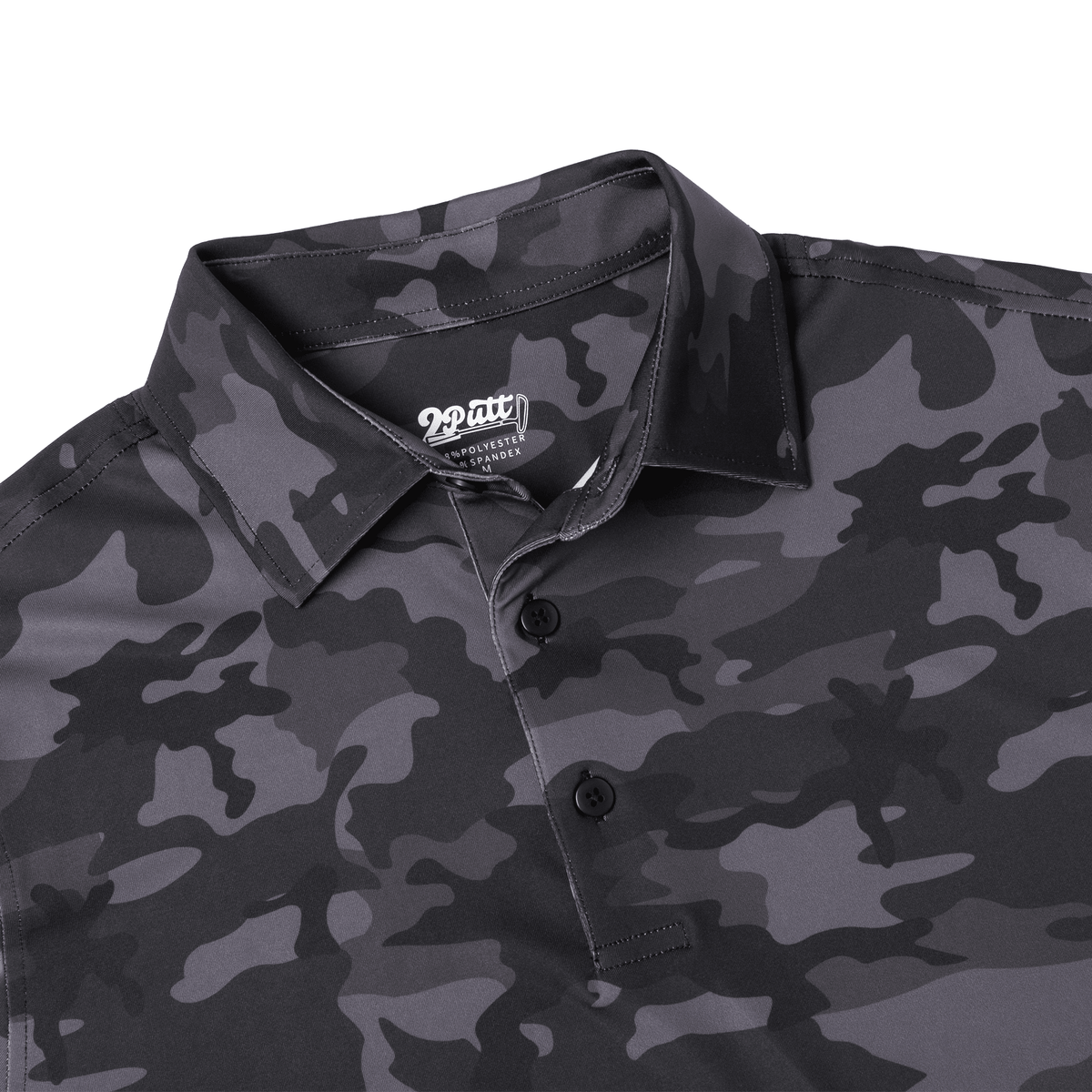 Black Camo Men's Polo - S - Club Rehab