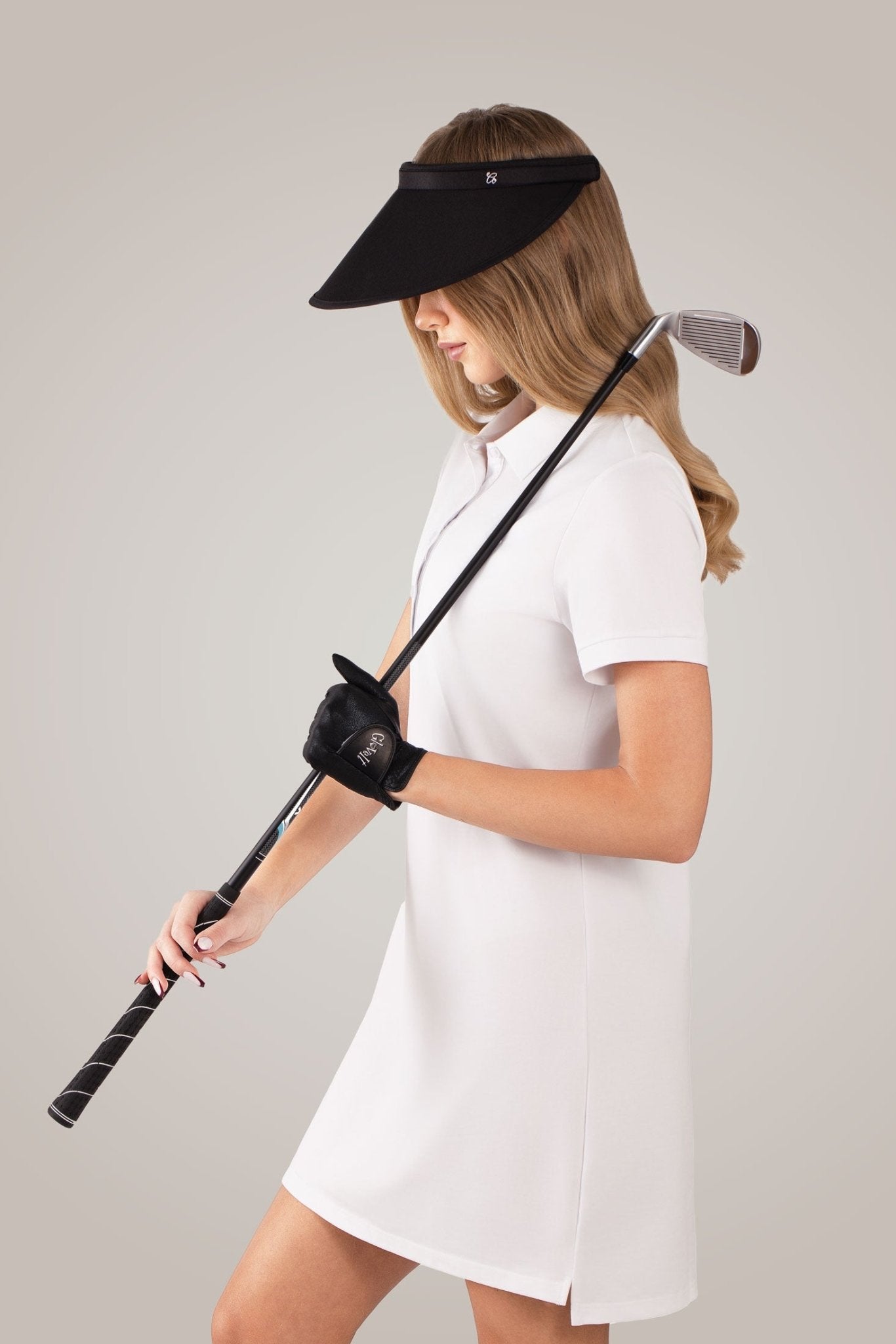 Black Wide Brim Slide On Visor - Club Rehab