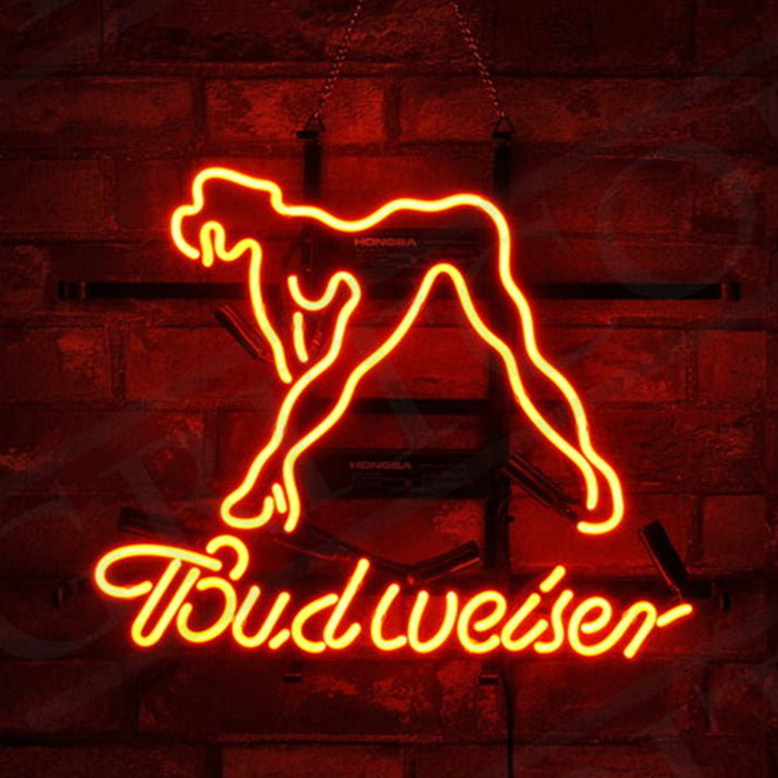 Budweiser Beer Live Nudes Sexy Girl Neon Signs - Club Rehab