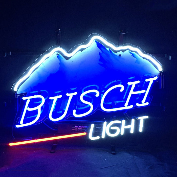 Busch Light Snow Mountain Beer Neon Signs Light - Club Rehab