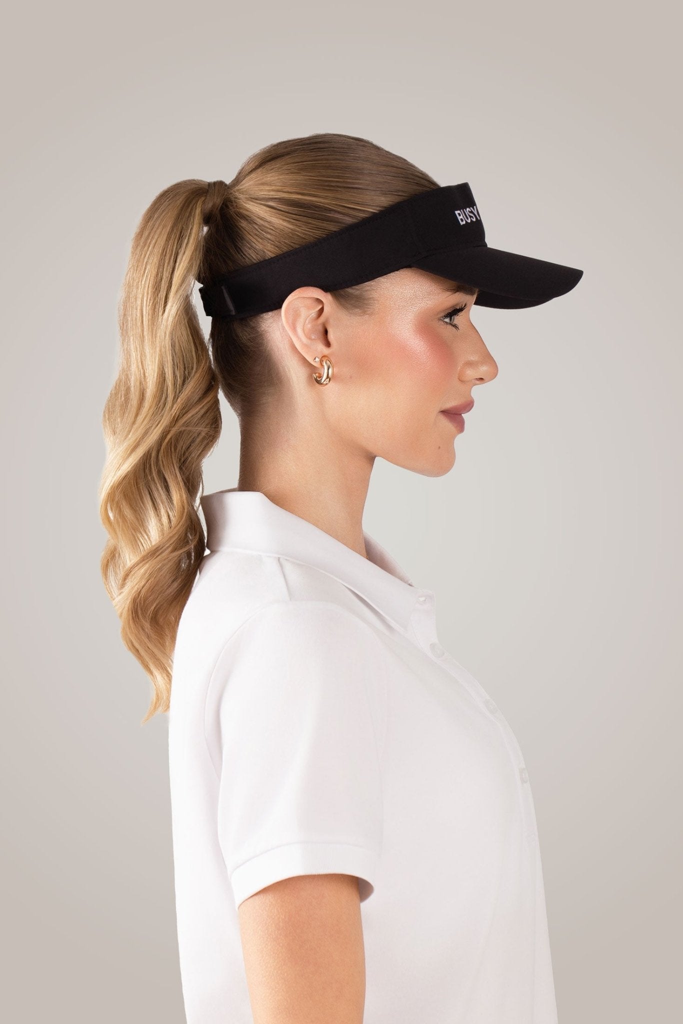 Busy Golfing Black Sport Visor - Club Rehab
